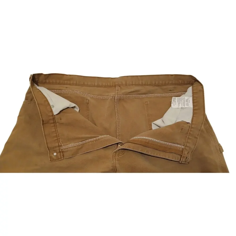 Dickies Mens Carpenter Work Pants 44x30 Relaxed Fit Canvas Cotton~SEE HOLE (Pic)
